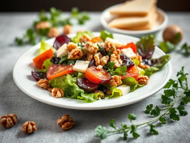 Salade ‘Vesuvio’ — AI-gegenereerde illustratie