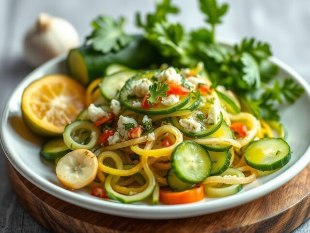 Salade asjemenou — AI-gegenereerde illustratie