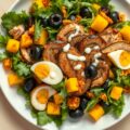 Salade met gebakken reuze champignons