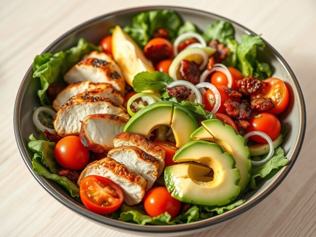Salade met gegrilde kip