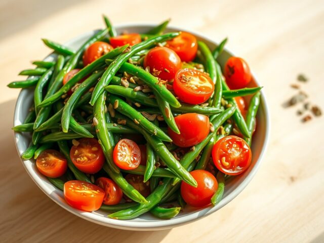 Salade met groene boontjes