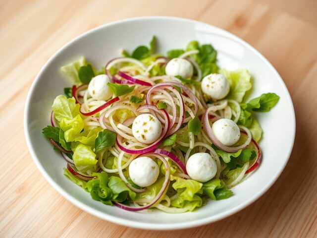 Salade met kruidenballetjes