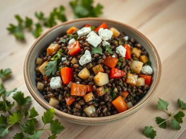 Salade met linzen van Puy