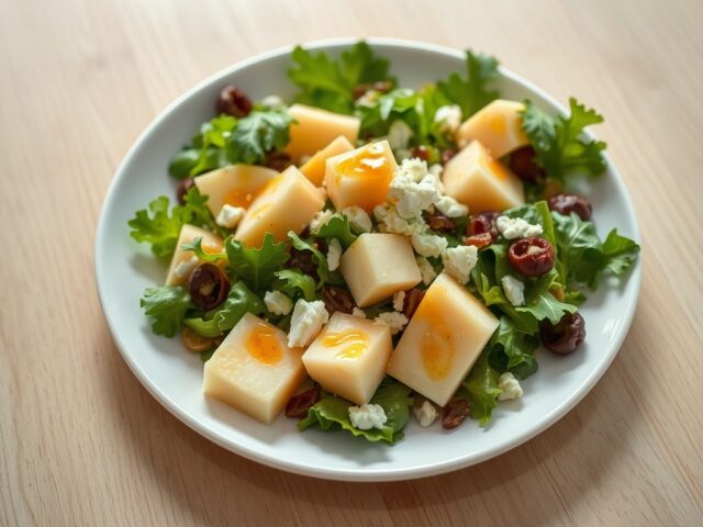 Salade met meloen en gorgonzola