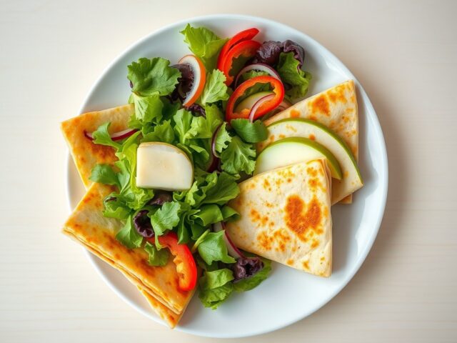 Salade met quesadilla’s