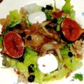 Salade met vijgen, oesterzwammen en geitenkaas