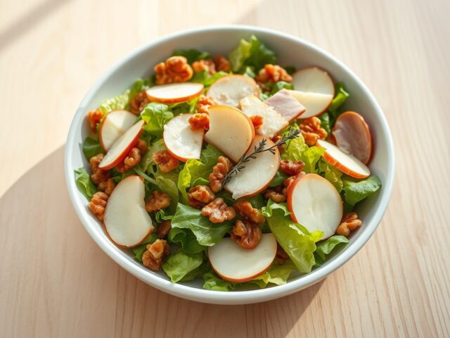Salade met witloof en geroosterde ham