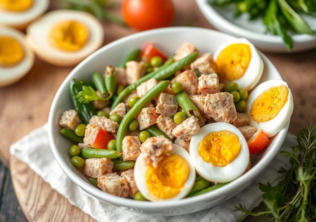 Salade Niçoise — AI-gegenereerde illustratie