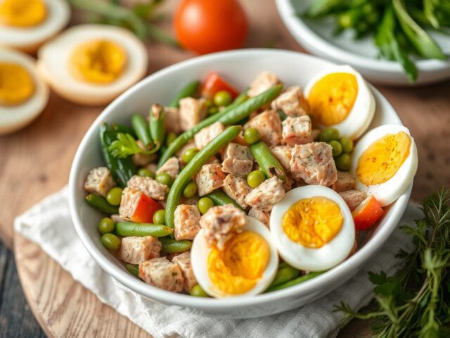 Salade Niçoise — AI-gegenereerde illustratie