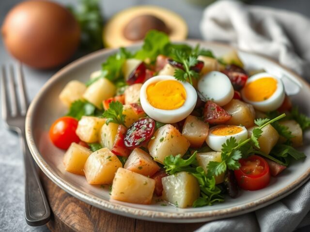 Salade nicoise — AI-gegenereerde illustratie
