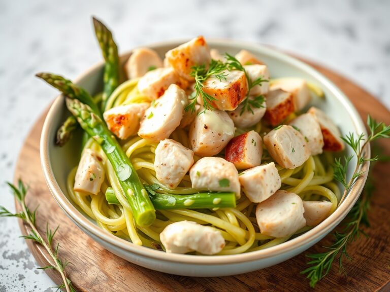 Salade van asperges en kip