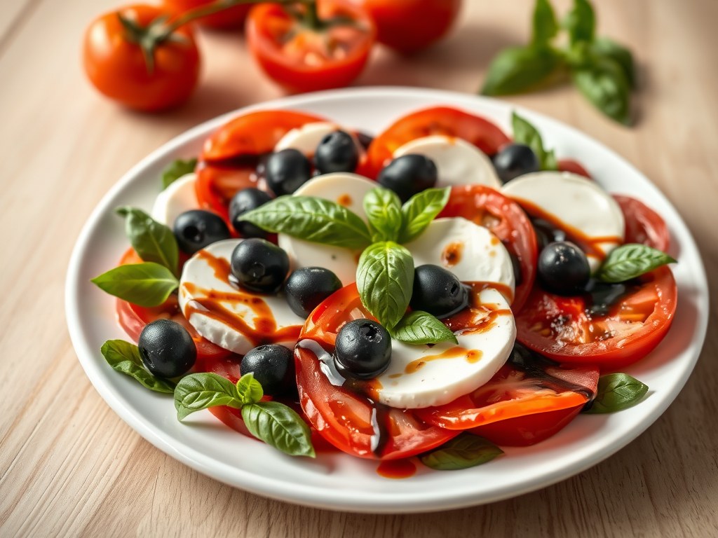 Salade van Capri, AI-gegenereerde illustratie