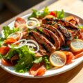 Salade van gebakken kippenlevertjes en ( zieopm )