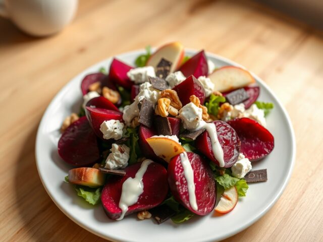 Salade van gepofte bietjes en cashewnoten