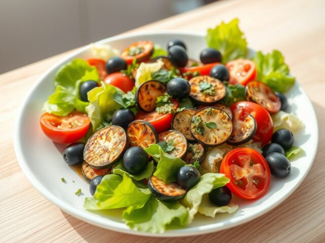 Salade van gerookte groenten