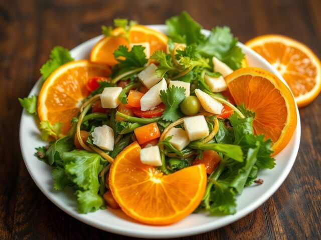 Salade van Mul met Sinaasappel — AI-gegenereerde illustratie