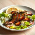 Salade van paling met appelstroop