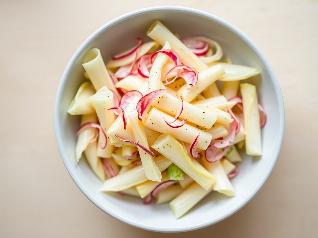 Salade van schorseneren, AI-gegenereerde illustratie