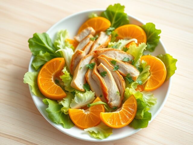 Salade van witlof met kipfilet