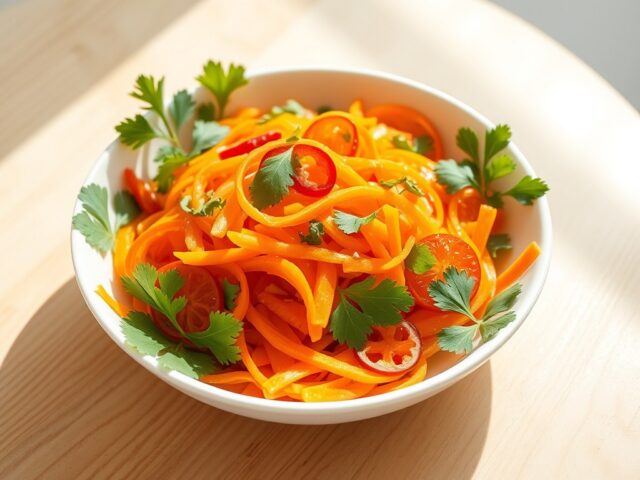 Salade van wortel,sinaasappel en koriander