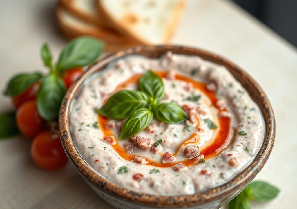 Salami dip, AI-gegenereerde illustratie