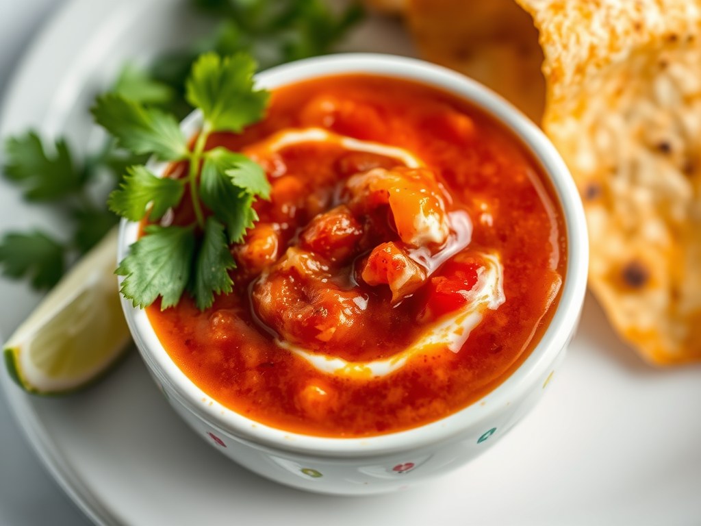 Salsa diablo (pittige saus), AI-gegenereerde illustratie