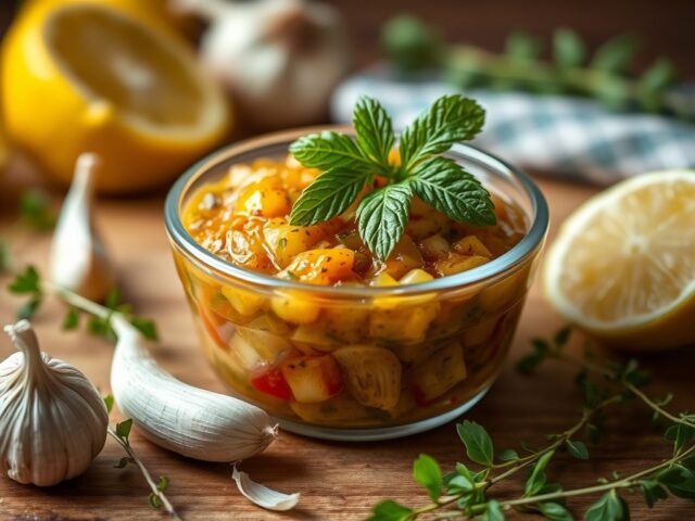 Salsa Salmoriglio — AI-gegenereerde illustratie