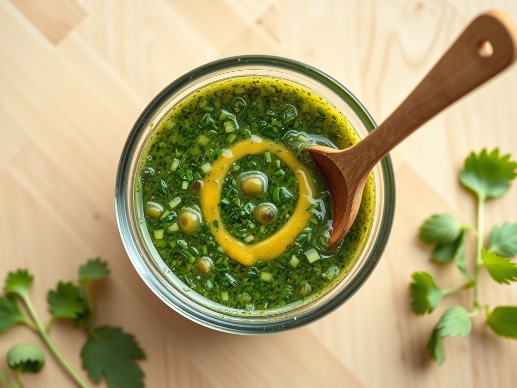 Salsa Verde I, AI-gegenereerde illustratie