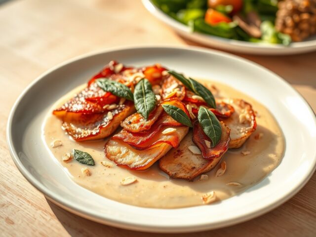 Saltimbocca met bacon en salie