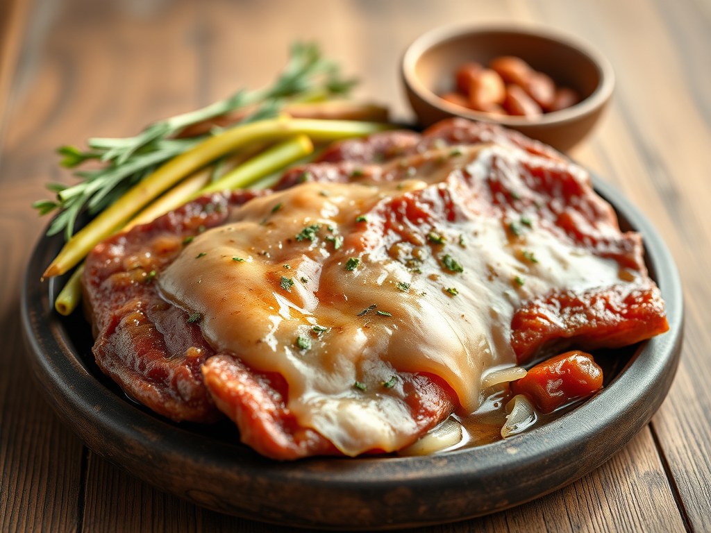 Salzburger bierfleisch, AI-gegenereerde illustratie