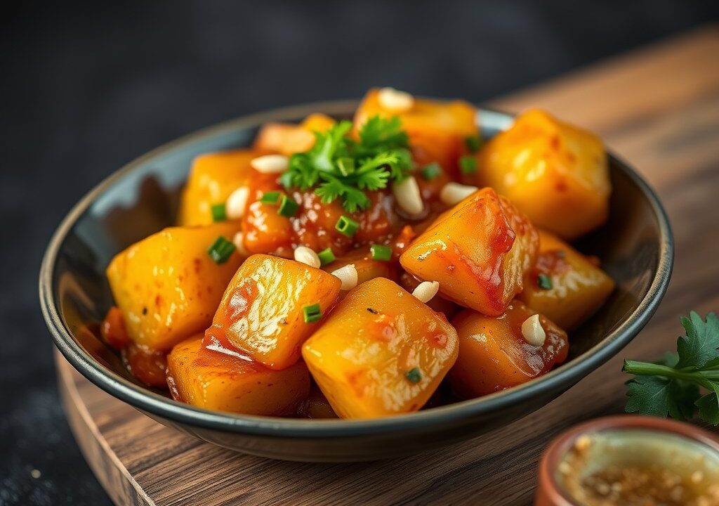 sambal goreng aardappelen, AI-gegenereerde illustratie