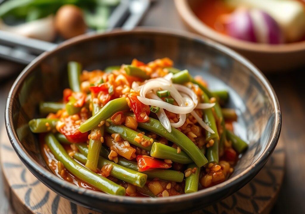 Sambal goreng boontjes — AI-gegenereerde illustratie