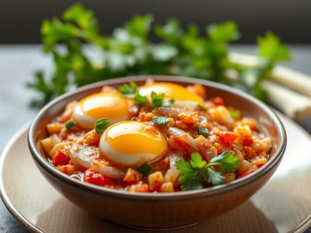 Sambal Goreng Telor — AI-gegenereerde illustratie