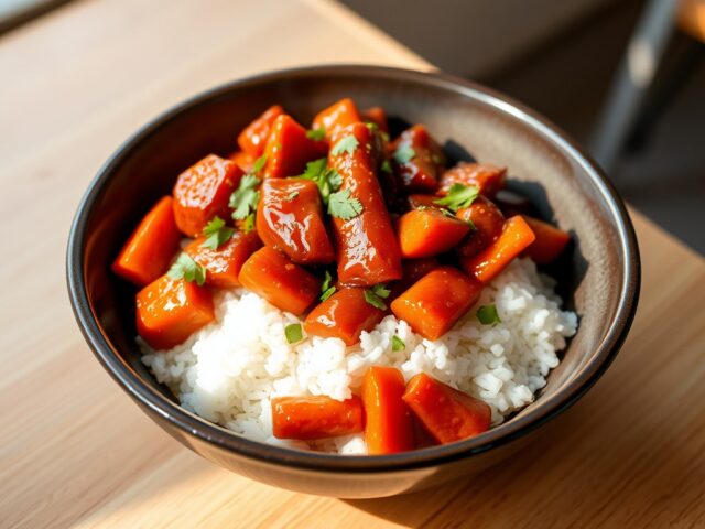 Sambal Manis worteltjes met kip