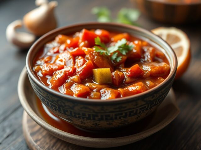 Sambal van lever — AI-gegenereerde illustratie