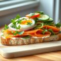 Sandwich met zalm (of desgewenst kipfilet)