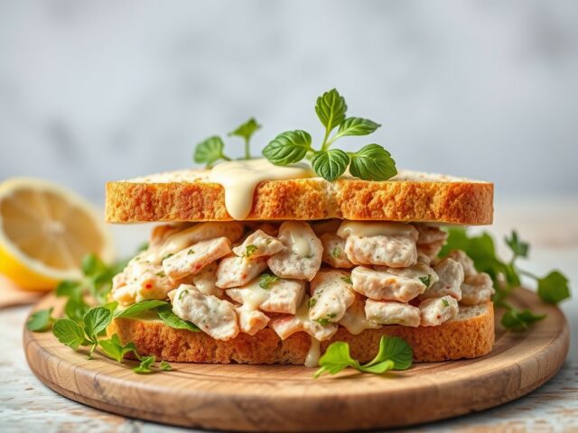 Sandwich pollo tonnato — AI-gegenereerde illustratie