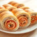 Sandwichrolletjes met zalmspread