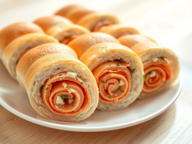 Sandwichrolletjes met zalmspread