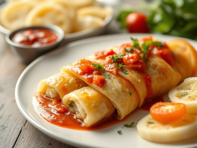 Sarma, gevulde koolrolletjes — AI-gegenereerde illustratie