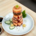 Sashimitorentje van zalm en tonijn