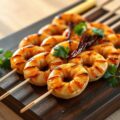 Saté van Gegrillde Garnalen