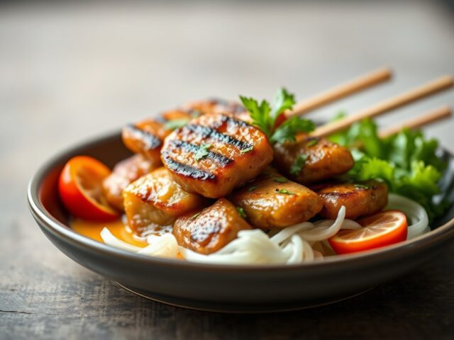 sate met verse pindasaus