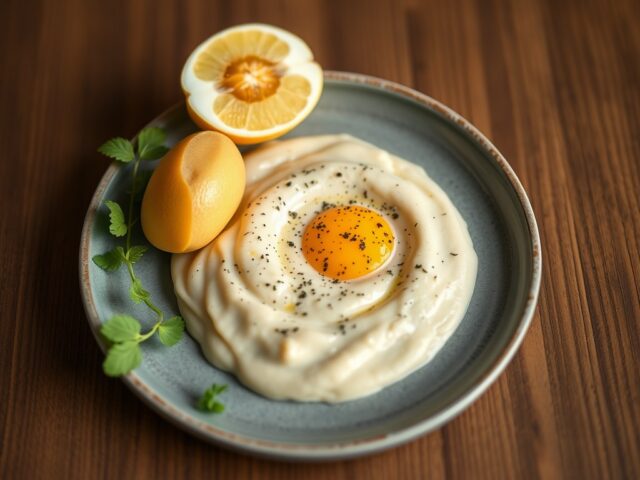 Sauce Gribiche — AI-gegenereerde illustratie
