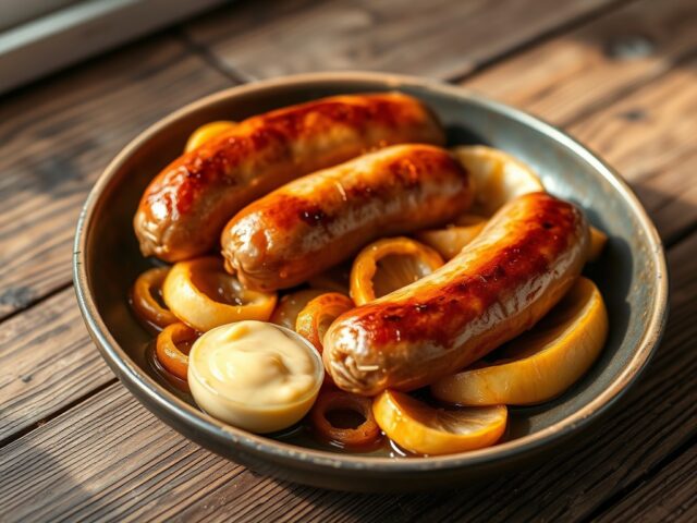 saucijsjes met appel en ui