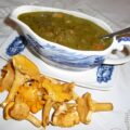 Saus met cantharellen en truffelpesto