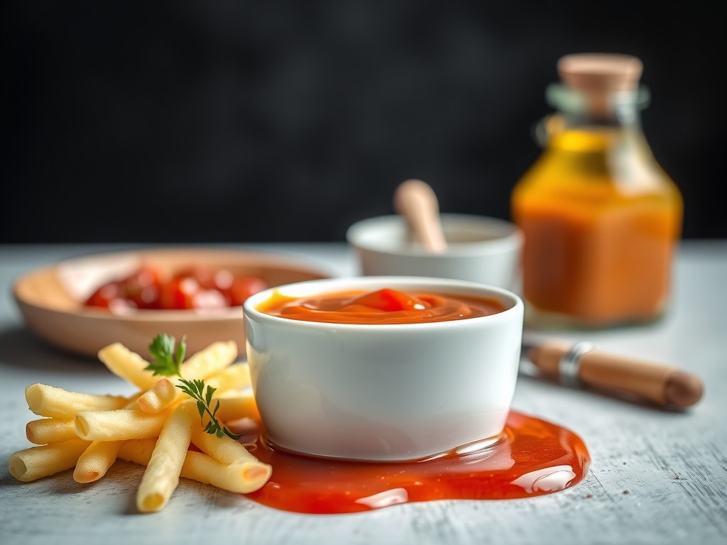 Saus voor BBQ en entrecote, AI-gegenereerde illustratie