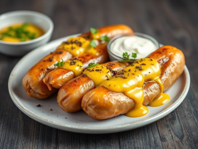 Sausjes bij gourmet of fondue