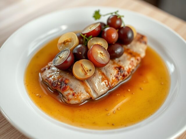 Scallopine met druiven