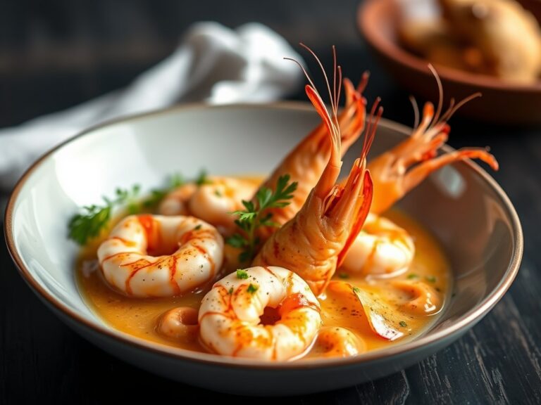 Scampi’s in een looksausje